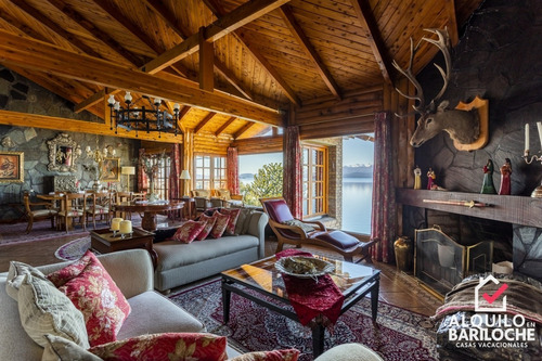 Imagen 2 de 18 de Alquiler Casa En Bariloche Con Costa De Lago Nahuel Huapi. 10 Pax. Km5. 360.