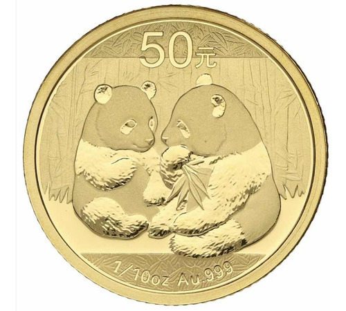 1/10 Onza China 50 Yuan Oro Certificado Original Colección