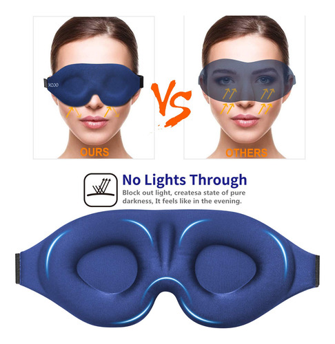 Mascara De Ojos Para Dormir De Espuma Viscoelastica Azul Marino