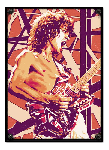 #546 - Cuadro Vintage 21 X 29 Cm / Poster Eddie Van Halen 