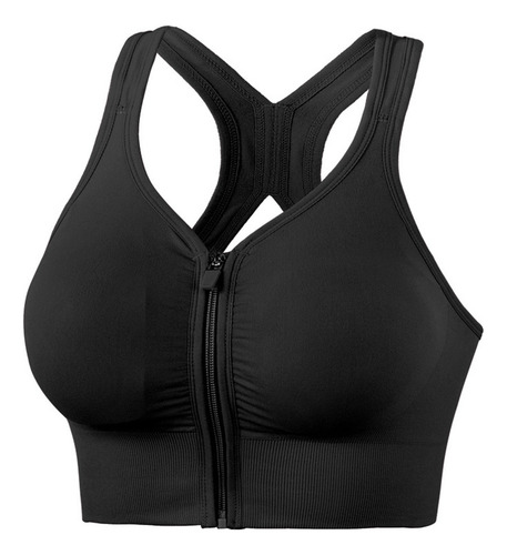 Top Deportivo Mujer Talla Grande Cremallera Frontal Soporte