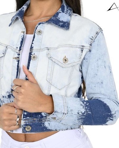 Campera De Jean Corta Calidad Premium Dama Diva