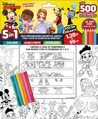 Libro Disney Junior Super Pinte Brinque Poster Gigante De Ed