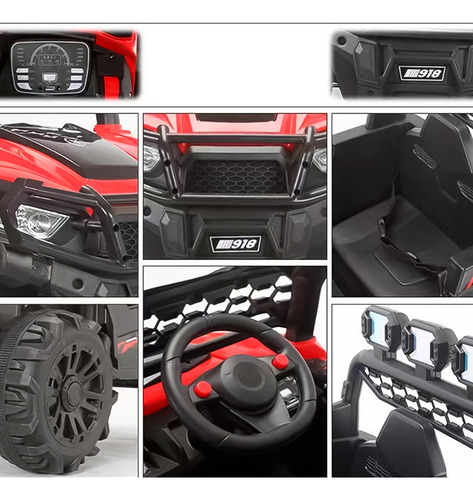 Camioneta Electrica Para Niños + Control Remoto Color Rojo