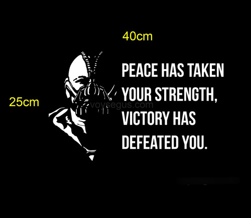 Bane Batman Frase Victory Vinil Sticker Calcas Voysegus