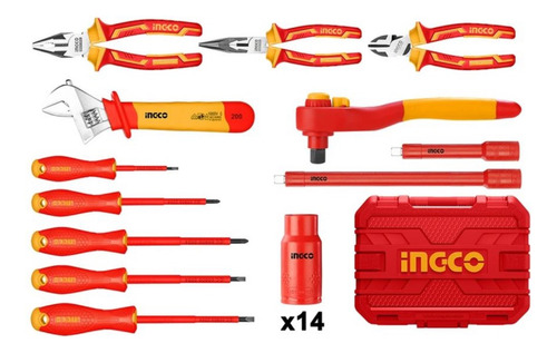 Set Herramientas Ingco Aisladas 1000v Jgo 26pz Hkith2601