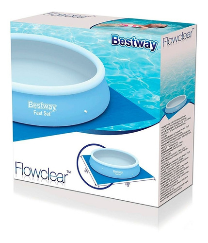Imagen 5 de 5 de Combo Pileta Inflable Bestway 57274 + Tapiz De Suelo 6cts