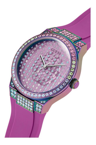 Reloj Mujer Marca Guess Radiance Dama Color de la correa Morado