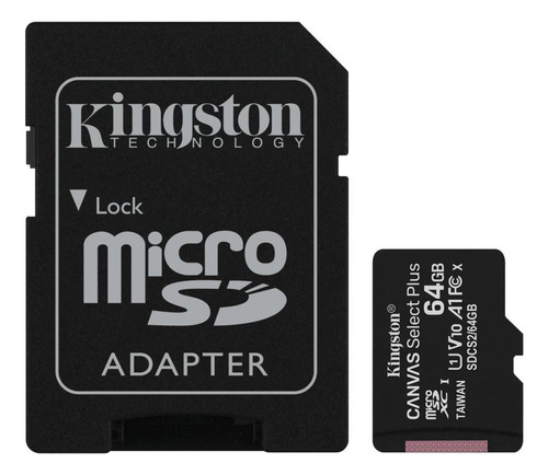 Cartão De Memória Micro Sd 64gb Kingston Canvas Sdcs2