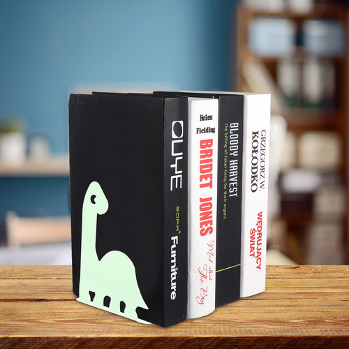 Soporte Para Libros, Sujetalibros De Metal Con Forma De Dino