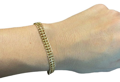 Pulseira Lacraia Ouro 18k 750 7 Mm 16 Cm Pulso Muito Fino
