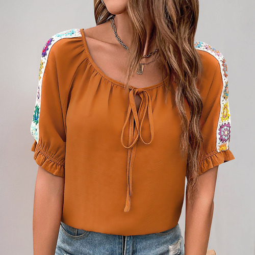 Jersey Cómodo De Manga Corta A La Moda De Verano Para Mujer