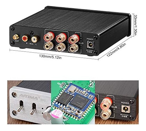 Aiyima A03 2,1 Canales Tpa3116 Subwoofer Bluetooth Amp Hifi
