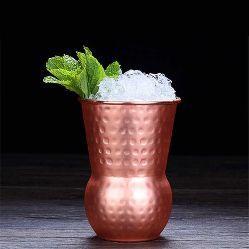Vaso De Cobre Puro Indio De Alta Calidad Hecho A Mano De 80