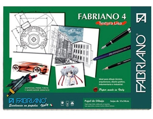 Papel Fabriano 4 Textura Lisa A3 X 10 Hojas