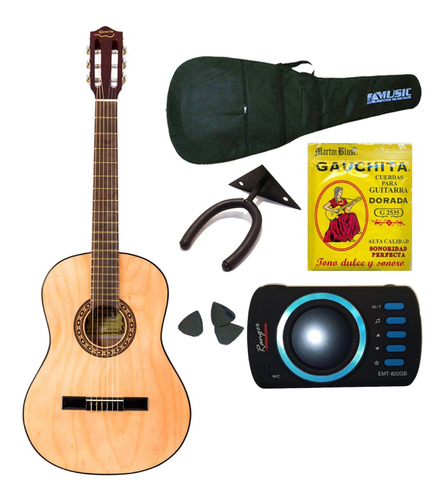 Gracia M2 Combo Guitarra Clasica + Funda + Afinador + Acc