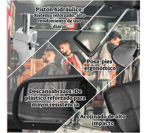 Imagen 2 de 8 de Silla Sillon Barbero Estetica Salon Belleza Barberia