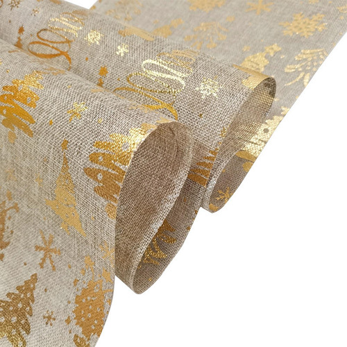 De Mesa Con Estampado De Árbol De Navidad, De