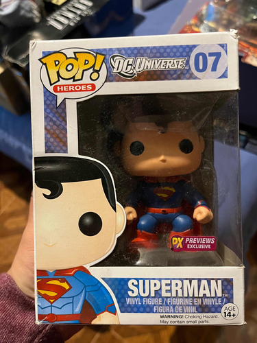 Funko Pop! Superman #07 Px Exclusive Dc Universe Caja Detall