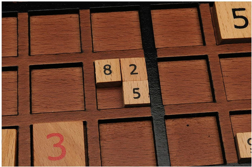We Games Tablero De Madera Para Sudoku Con Ranuras De Alm...
