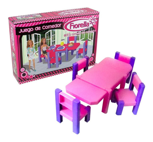 Juego De Comedor Muñecas Fiorella Juguetes Infantil