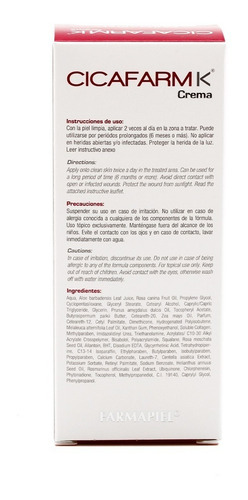 Imagen 7 de 7 de Crema Cicatrizante De Heridas Recientes Cicafarm K 30 G