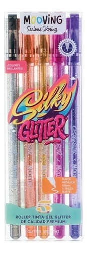 Roller Tinta Gel Glitter X5 Mooving Coloring