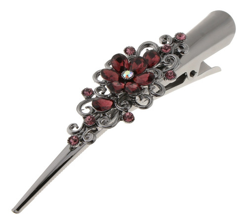 Pinzas De Cocodrilo De Pelo Clip Pasador De Cabello Floral