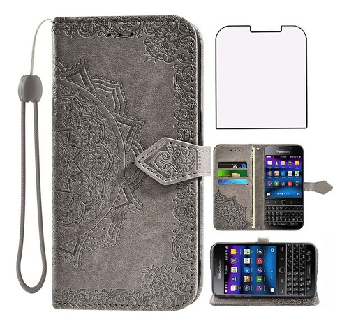 Capa Carteira Blackberry Classic Q20 E Protetor De Tela A313