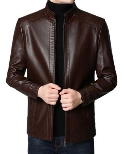 Chaquetas Casuales Delgadas De Cuero De Pu For Hombres