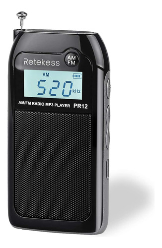 Retekess Radio Digital Pr12, Radio De Bolsillo Am Fm, Mini R