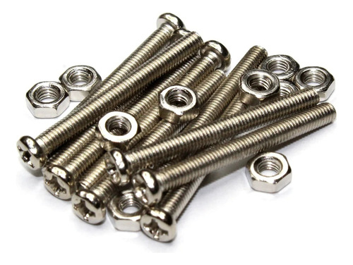 Tornillos Philips M5 X 35mm Pack X 25 C/ Tuerca Y Arandela