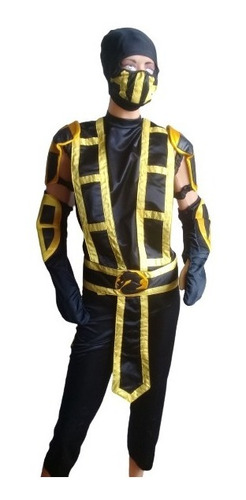 Disfraz Scorpion Mortal Kombat Niño Alquiler Por 24 Hs