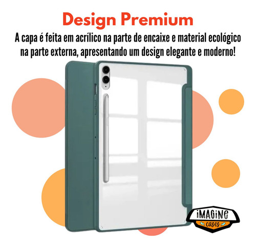 Case Autosleep Premium Para Galaxy Tab S10 Ultra - Acrílico