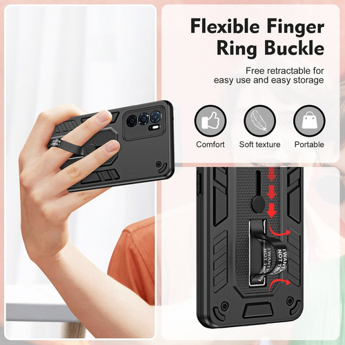 Funda Para Oppo A16/a16s, Soporte Metálico Con Película De V