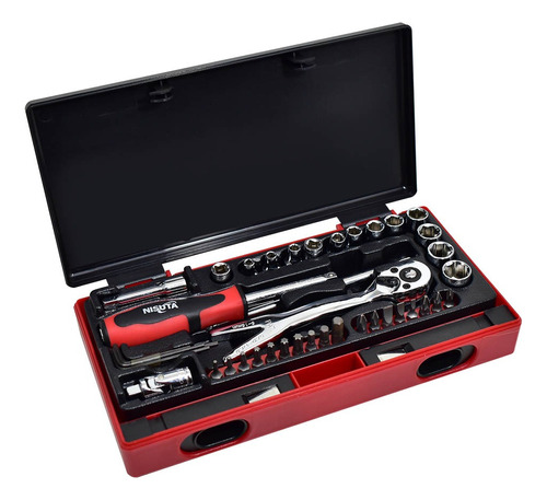 Juego Set Bocallaves Tubo Destornilladores Ph Torx Hex Pcs Color Rojo