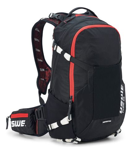 Uswe Flow - Mochila Con Protector De Espalda, Para Bicicleta