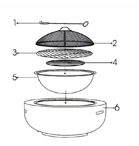Mesa Fogon Brasero Bbq