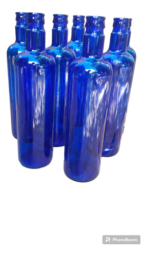 Botellas De Vidrio Azul De 750cc