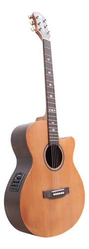 Violão Eletroacústico Profissional Jahnke Maciço Fishman Cor Natural Orientação da mão Destro