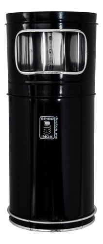 Bote De Basura Trad Negro 30x75cms/44lts En Acero Inox