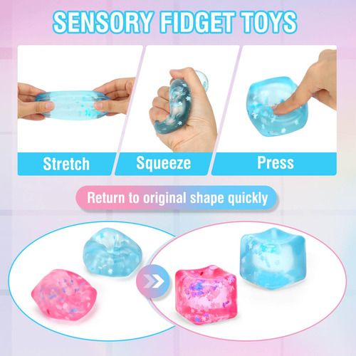 Cubo De Hielo Fidget Toy Sensory Para Estrés 2 Pzas