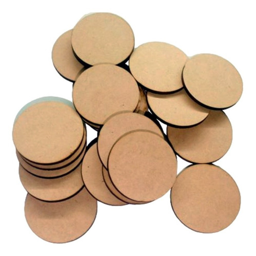 100 Circulos Lisos Fibrofacil Mdf Souvenirs 4cm