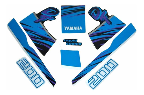 Kit Adesivos Yamaha Dt200 1992 A 1993 Preta 00400