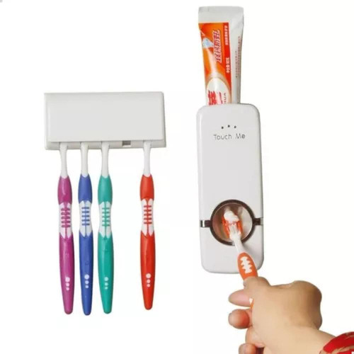 Dispenser Pasta De Dente Automatico+suporte Escovas Suporte