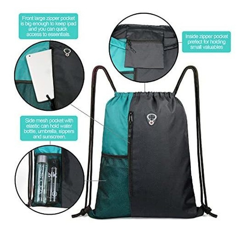 Mochila Deportiva Con Cordón Para Mujeres, Hombres Y Niños L