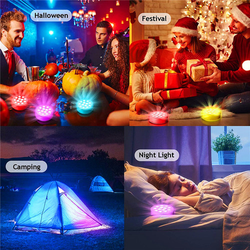 J 4pcs Luz De Piscina Recargable Por Usb, Lámpara Decorativa