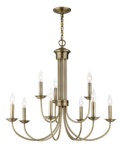 Livex Lighting 42687-01 Candelabro, Mediano, Laton Antiguo