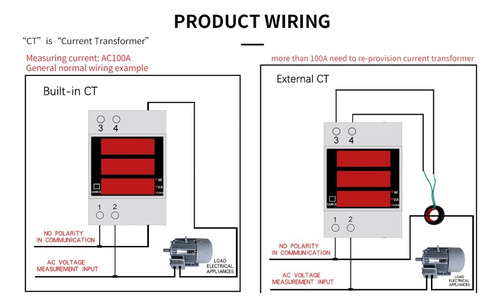 Medidor De Energia Multifunción Ac 80-300 V / 200-450v 100 A