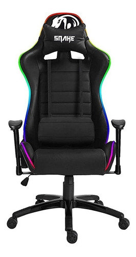 Cadeira Gamer Reclinável Com Led Rgb Snake Coral Por Tedge